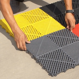 Hiện đại chống trượt lồng vào nhau gạch lát sàn nhà để xe PP (<span class=keywords><strong>polypropylene</strong></span>) nhựa đồng bằng bề mặt lồng vào nhau sàn thiết kế đồ họa - Product Image 2