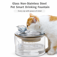 Fontaine à eau transparente pour chat et chien, cascade automatique, facile à nettoyer, accessoires et produits pour animaux de compagnie d'intérieur