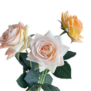 Ramo de Rosas Artificiales de Látex de Alta Calidad, Rosa de Cuerno Grande Individual, Hecha <span class=keywords><strong>a</strong></span> Mano, Hidratante, para Decoración del Hogar, Venta al por Mayor - Product Image 5