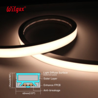 Bande LED néon flexible 40x25mm IP65 double rangée haute luminosité optimisée pour la distance, économe en énergie, garantie 5 ans, UL94-V0