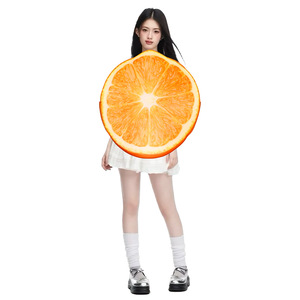 Costume Zentai gonflable orange en forme d'éponge, tenue de performance transfrontalière pour femme adulte, cosplay de fruit - Product Image 5