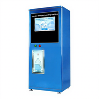 Distributeur automatique de lessive à porte unique 21 compartiments, avec paiement par carte de crédit, monnayeur et lecture de carte, entièrement automatique, appareil intelligent en acier inoxydable
