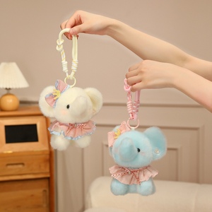 Llavero de Peluche de Elefante con Lazo y Vestido Floral de 16 CM, Colgante para Mochila, Regalo de Cumpleaños para Niñas, Souvenir del Zoológico - Product Image 2