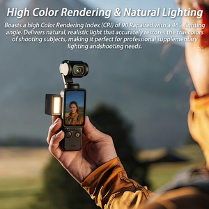 MEDALight Mini Lámpara de Bolsillo, <span class=keywords><strong>Luz</strong></span> de Video con Soporte de Zapata Fría, Luces para Cámara para DJI, Accesorios para Cámaras de Acción - Product Image 3