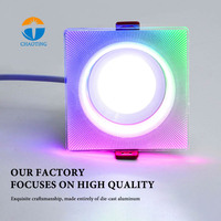 Nouveau style, éclairage de plafond intérieur en PVC acrylique de 4 pouces, 8W, lampe encastrée, CCT dimmable, éclairage LED encastré, projecteurs LED RGB