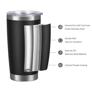 Nhà Máy Bán buôn biểu tượng tùy chỉnh thép không gỉ cách điện sơn tĩnh điện 20oz xe du lịch Cốc Cốc Cốc với nắp cho cà phê - Product Image 5