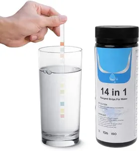 Fácil de leer de agua potable dureza Kit de prueba de 14 en 1 casa uso bien agua tiras de prueba