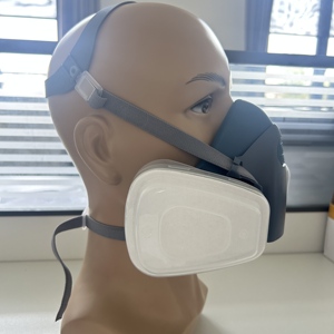20MOQ <span class=keywords><strong>Demi</strong></span>-<span class=keywords><strong>masque</strong></span> à gaz <span class=keywords><strong>P100</strong></span> Grade Respirateur à gaz à particules <span class=keywords><strong>Masque</strong></span> de sécurité en silicone anti-particules Double filtre - Product Image 3