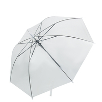 Usine Promotionnel Étanche Transparent PVC Parapluie Soild Couleur Extérieur Créatif En Plastique Poignée Droite Parapluie pour Adultes