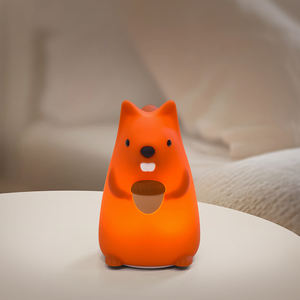 Veilleuse de lit pour enfants en silicone, petite lumière, lampe de table pour bébé, lumière lunaire LED, interrupteur de commande, rechargeable par USB, intensité réglable - Product Image 6