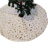 Jupe de sapin de Noël en fausse fourrure de lapin, jupe de sapin de Noël en plumes dorées, jupe de sapin de Noël longue et décorative en peluche épaisse