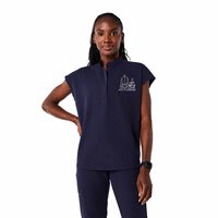 Blouse de vétérinaire brodée sur mesure avec logo animal pour uniforme de clinique vétérinaire