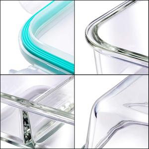Promotions Chaudes : Boîte Alimentaire en <span class=keywords><strong>Verre</strong></span> Compatible Micro-Ondes, Hermétique, Type Bento, pour Préparation de Repas et Stockage - Product Image 4