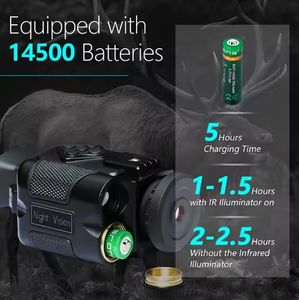 Digital Night <b>Vision</b> Monocular HD 1080P Video Record IR Illuminator Mounting Supported Outdoor Hunting - Product Image 4