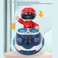Robot jouet en plastique dansant et dansant avec musique et lumières, cadeaux pour enfants unisexe, modèle MILI 88174A