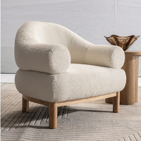 Chaise ronde personnalisée rembourrée classique de luxe mobilier de salon en tissu moderne chaise pour une place canapé de détente pour paresseux