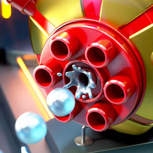 ปืนของเล่นพินบอลไฟฟ้าแบบชาร์จได้ ขายดี แรงสูง ไฟสีสันสดใส สำหรับเด็ก ทำจากพลาสติก พร้อมเครื่องทำฟองสบู่เท่ๆ - Product Image 3