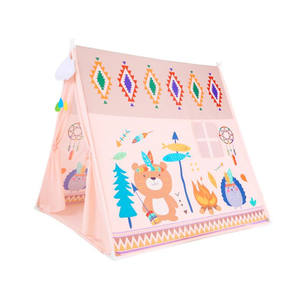 Intérieur Extérieur Enfants Belle Maison De Jeu Imprimer pour Enfants Indien <span class=keywords><strong>Tipi</strong></span> Tentes Présent Support En <span class=keywords><strong>Bois</strong></span> Drôle Jouer Tente - Product Image 1