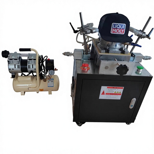 Cap Making Machine Ironing Automatically with Steam Single Head Design One Head or Double Heads with Boiler Inset Steam Ironing