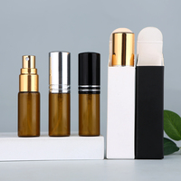 Flacon pulvérisateur en verre ambré SUMEEAR avec logo personnalisé, 5 ml, 10 ml, 15 ml, flacon pulvérisateur à brume fine, flacon pompe cosmétique
