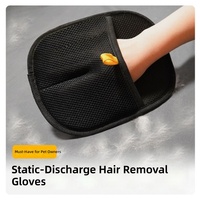 Gant de toilettage pour animaux de compagnie Zehuai 2-en-1, gant anti-statique double face pour enlever les poils des chiens, des chats et des petits animaux