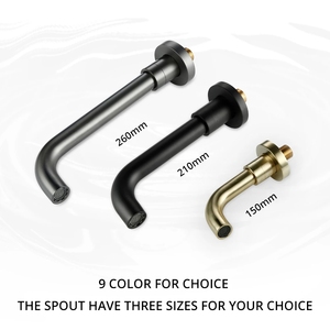 Vòi lavabo gắn tường, tay cầm đơn, chất liệu kẽm, cổ dài, khuyến mãi nóng - Product Image 5