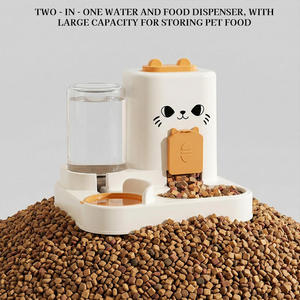 Distributeur automatique de nourriture et d'eau pour animaux de compagnie 2 en 1, grande capacité, bol pour chien et chat, fontaine à boire pour une utilisation à la maison, en intérieur et en extérieur - Product Image 2