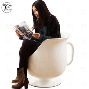 Fiberglass Modern <b>Lounge</b> Single Design Wine Cup <b>Swivel</b> <b>Chair</b> for Living Room Outdoor School Gym & Hospital Use - Product Image 2