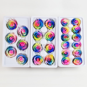 <span class=keywords><strong>Rosa</strong></span> arcoíris con flores preservadas, caja de regalo de flores decorativas de Resup - Product Image 3