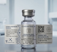 Étiquettes autocollantes personnalisées InjexMed Peptid 3ml 5ml 10ml, résistantes à l'eau et à la chaleur, en vinyle, holographiques laser, pour flacons.