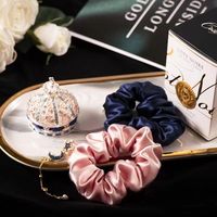 Élastiques à cheveux en soie de mûrier 100% avec logo personnalisé, 19/22 Momme, bandeaux de luxe en soie, vente en gros, accessoires durables pour masque de nuit