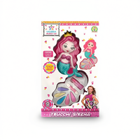 Ensemble de maquillage sirène en plastique Valeria 14x8cm avec 5 Ombretti et 1 Rossetto pour enfants de 3 ans et plus