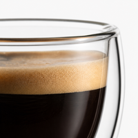 Tasse à thé en verre à double paroi isolée personnalisée OEM, en verre borosilicate, sans poignée