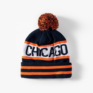 Bonnet tricoté sur mesure vente en gros chapeau chaud d'hiver à pompons avec balles tricotées Jacquard dessus pour hommes femmes unisexe adulte <span class=keywords><strong>ski</strong></span> - Product Image 3