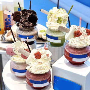 Bocaux en plastique PET de 500 ml, étanches et de qualité alimentaire, avec bouchons à vis, pour milkshakes, jus et boissons froides, sérigraphie - Product Image 3