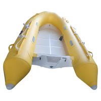 Bateau à rames gonflable Hypalon à coque RIB 560 V en aluminium de 18 pieds avec moteur hors-bord pour la pêche à la dérive et les activités de plein air