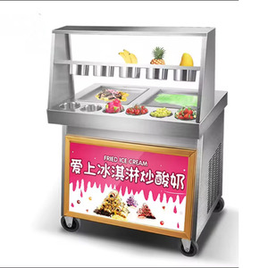 Loại thương mại Sữa chua & Máy làm kem chiên 220V với nước sữa hạt & thành phần sô cô la cho Công thức kem sữa chua CuộN - Product Image 1