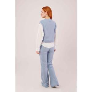 Conjunto de suéter de manga larga azul para mujer, dos piezas, al por mayor - Product Image 1