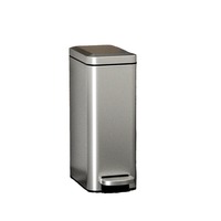 Poubelle en acier inoxydable pour cuisine, poubelle à pédale, design fin pour le tri des déchets à domicile, corps en métal durable, grande capacité