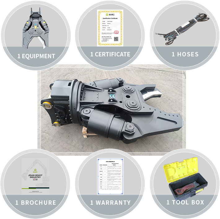 কোমাটাসু এক্সোয়াটার PC200 PC210 জন্য ধ্বংসাবশেষ সরঞ্জাম হাইড্রোলিক কংক্রিট পেষণকারী 17