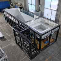 Piscine de nage extérieure de luxe en fibre de verre, très grande, avec fenêtre en verre, préfabriquée, en conteneur maritime, 20ft 40ft