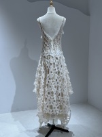 Robe de mariée classique coupe trapèze pour la mère de la mariée, style corset, ornée de perles, idéale pour la plage, romantique, avec fleurs, grande taille, antistatique