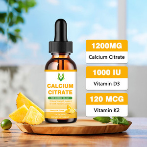 Citrato de calcio personalizado de fábrica para mujeres D3 K2 Gotas líquidas Densidad ósea mejorada Promueve la salud - Product Image 3