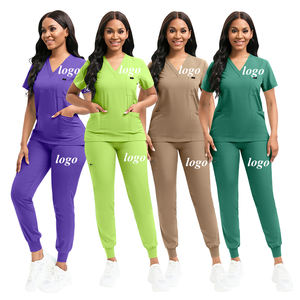 Combinaison chirurgicale de protection médicale de haute qualité pantalon extensible uniforme d'infirmière ensemble de gommage anti-rides - Product Image 3