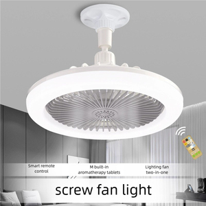 Trang trí nội thất Trần người hâm mộ với <span class=keywords><strong>LED</strong></span> ánh sáng xoay làm mát nhà Quạt trần đèn cho phòng Quạt trần E27 mùa hè làm mát - Product Image 2