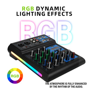 RAYHAYES RMIX-8 เครื่องผสมเสียงมืออาชีพพอร์ต USB บลูทูธมิกเซอร์เครื่องขยายเสียงสำหรับมิกเซอร์เสียงดีเจ - Product Image 5