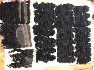 เครื่องต่อด้านหน้าแบบหยิกหยักศกทรงตรงเครื่องทำผมเรมี่สองชั้นสำหรับต่อแนวเส้นผม100% - Product Image 5