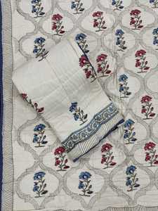 Edredón de algodón orgánico 100% estilo Jaipuri hecho edredón de algodón orgánico hecho en India producto suave y cómodo - Product Image 2