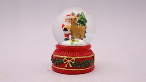 <span class=keywords><strong>Resina</strong></span> personalizzata 45MM sfera di neve cappello renna ragazza globo acqua vetro soffiaggio neve regalo decorazione natale Babbo Natale Souvenir - Product Image 3