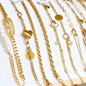 Оптовая продажа ювелирных изделий, женские Позолоченные модные популярные в стиле сердца браслеты-шармы, каталоги с индивидуальным логотипом, дешевые товары - Product Image 6